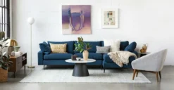 Nova Twilight Blue Reversible Sectional Sofa | Modern & Comfortable Living Room Furniture