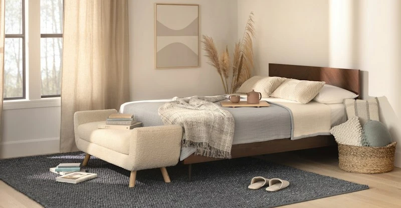 Gabriola Ivory Bouclé Bench - Stylish and Comfortable Seating 2 Gabriola Ivory Bouclé Bench - Stylish and Comfortable Seating - Image 2