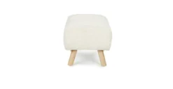 Gabriola Ivory Bouclé Ottoman - Elegant Sofa Footrest & Accent Stool -Furniture Sales 2024 image89281
