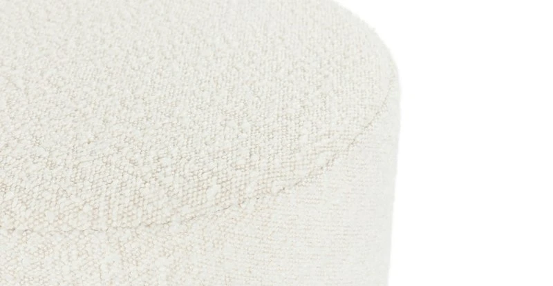 Cilo Ivory Bouclé Ottoman - Modern Footrest & Storage Stool for Living Room 4 Cilo Ivory Bouclé Ottoman - Modern Footrest & Storage Stool for Living Room - Image 4