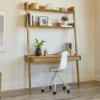 Fantol Oak Leaning Desk - Modern Ergonomic Design for Home & Office