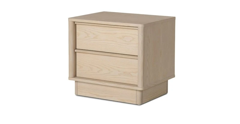 Aster Natural Ash 2-Drawer Nightstand – Solid Wood Bedroom Storage Solution 2 Aster Natural Ash 2-Drawer Nightstand – Solid Wood Bedroom Storage Solution - Image 2