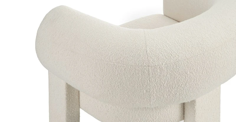 Everse Ivory Wool Bouclé Lounge Chair | Premium Comfort & Style 5 Everse Ivory Wool Bouclé Lounge Chair | Premium Comfort & Style - Image 5