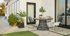 Selka Black Dining Chair - Modern Outdoor Dining Chair for Patio and Garden