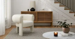 Everse Ivory Wool Bouclé Lounge Chair | Premium Comfort & Style