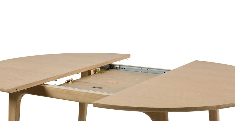 Plumas White Oak Extendable Dining Table For 6 - Modern Solid Wood Table 8 Plumas White Oak Extendable Dining Table For 6 - Modern Solid Wood Table - Image 8