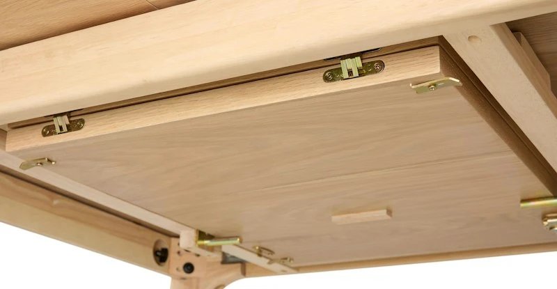 Plumas White Oak Extendable Dining Table For 6 - Modern Solid Wood Table 14 Plumas White Oak Extendable Dining Table For 6 - Modern Solid Wood Table - Image 14