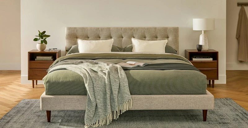 Lenia Walnut 2-Drawer Nightstand - Modern Bedroom Storage Solution 1 Lenia Walnut 2-Drawer Nightstand - Modern Bedroom Storage Solution