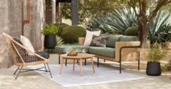 Aby Dravite Green Reversible Sectional - Stylish Outdoor Furniture