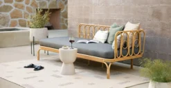 Furniture Sales 2024 47 Amarillo Dravite Black Chaise Lounge – Modern Comfort for Your Living Space