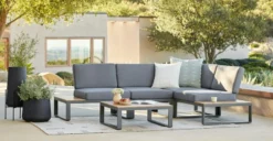 Kezia Whale Gray Modular Sectional - Premium Outdoor Sectional Sofa