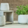 Tuva White Terrazzo Narrow Indoor/Outdoor Planter - Modern Decor Accent