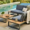 Kezia Whale Gray Corner Modular Sectional - Premium Outdoor Sectional Sofa
