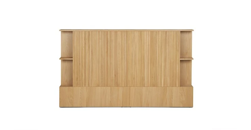 Kouva Oak Queen Storage Headboard - Stylish & Functional Design 3 Kouva Oak Queen Storage Headboard - Stylish & Functional Design - Image 3