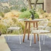 Caya Dahlia White Dining Armchair – Stylish Outdoor Dining Chair
