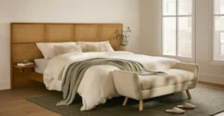 Gabriola Ivory Bouclé Bench - Stylish and Comfortable Seating