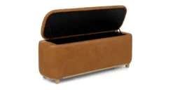 Maribo Rawhide Tan 48" Leather Storage Ottoman Bench for Bedroom -Furniture Sales 2024 image95550