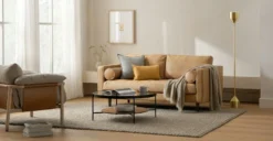 Barbell Brass Floor Lamp - Elegant Modern Lighting for Home Decor